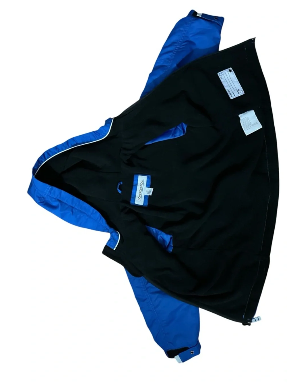 London Fog Boys Blue Hooded Full Zip Active Windbreaker Rain Jacket Coat 3T